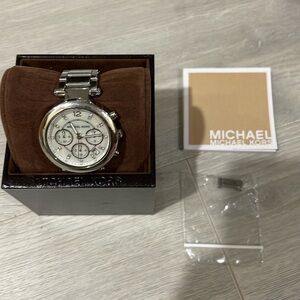 Michael Kors Silver watch with crystal numbers